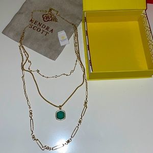 Kendra Scott - Triple layer necklace, teal pendant